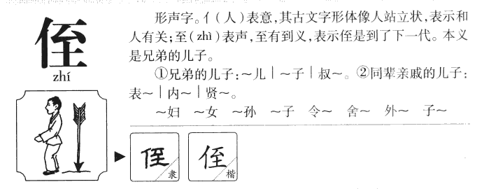 侄字字源字典