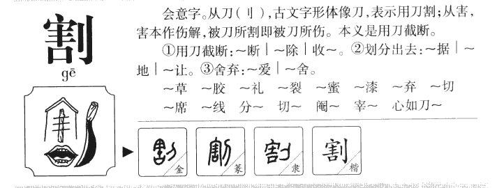 割字字源字典