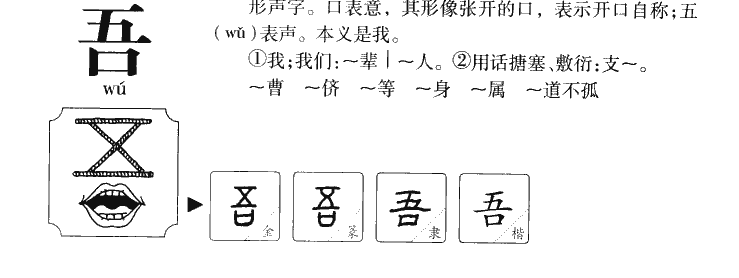 吾字字源字典