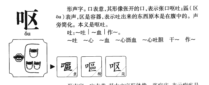 呕字字源字典