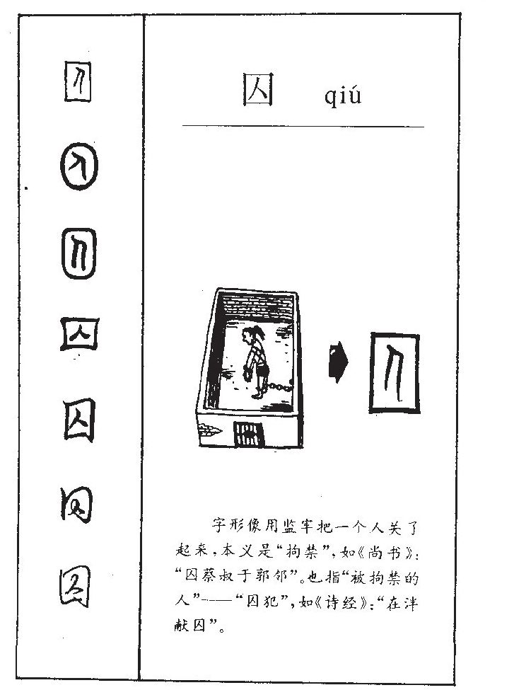 囚字字源字典