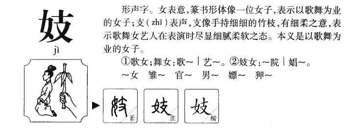 妓字字源字典