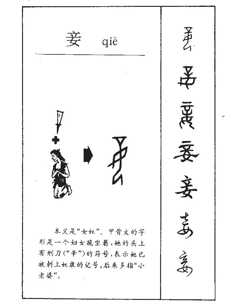 妾字字源字典
