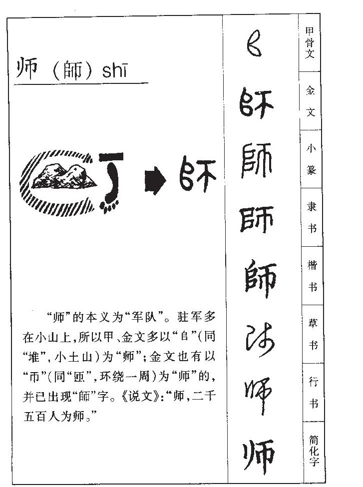 师字字源字典