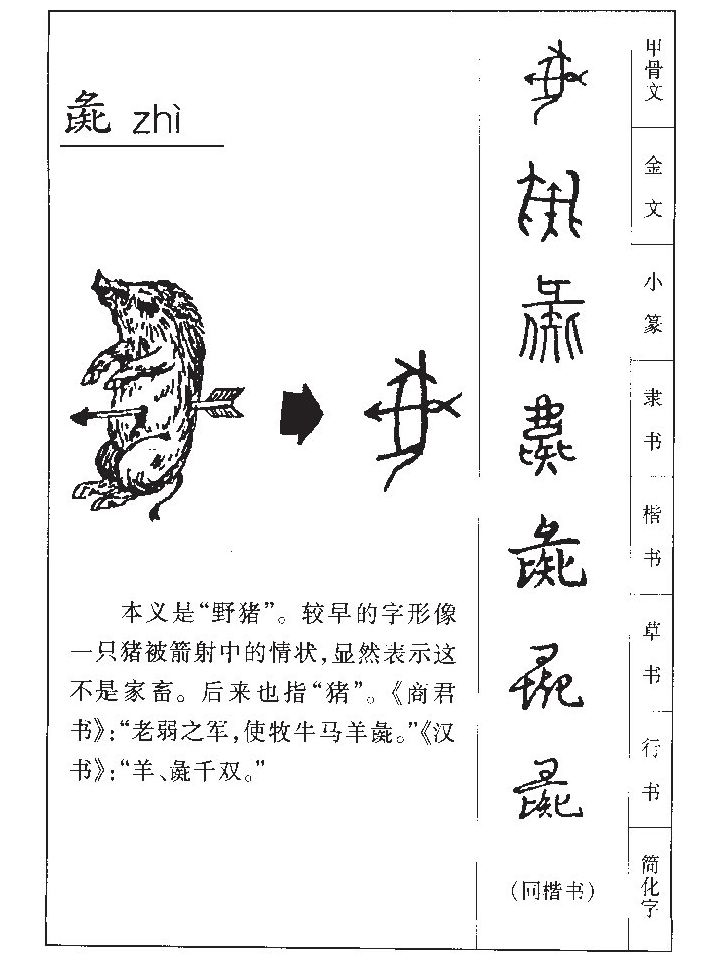 彘字字源字典