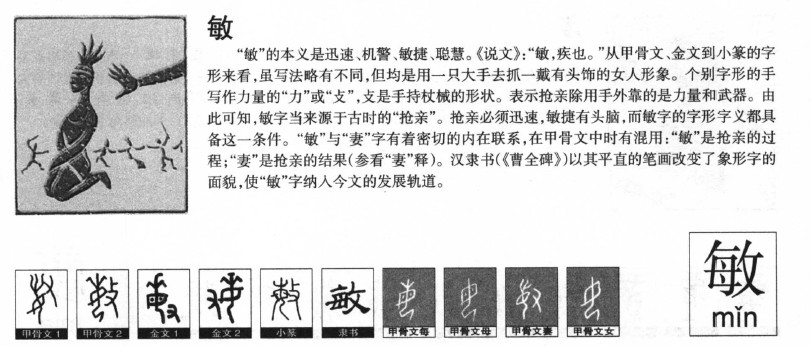 敏字字源字典