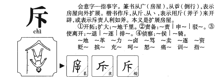 斥字字源字典