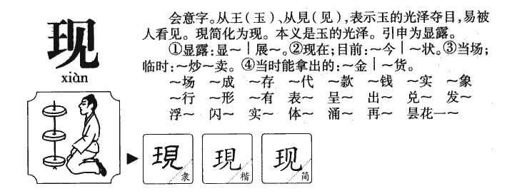 现字字源字典
