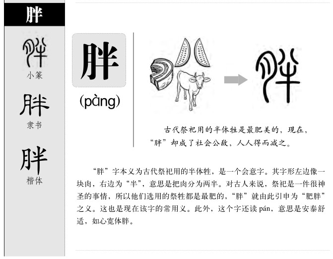 胖字字源字典