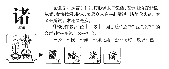 诸字字源字典