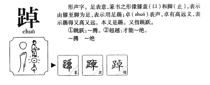 踔字字源字典