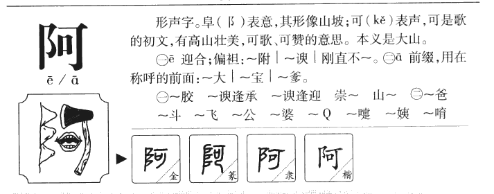 阿字字源字典
